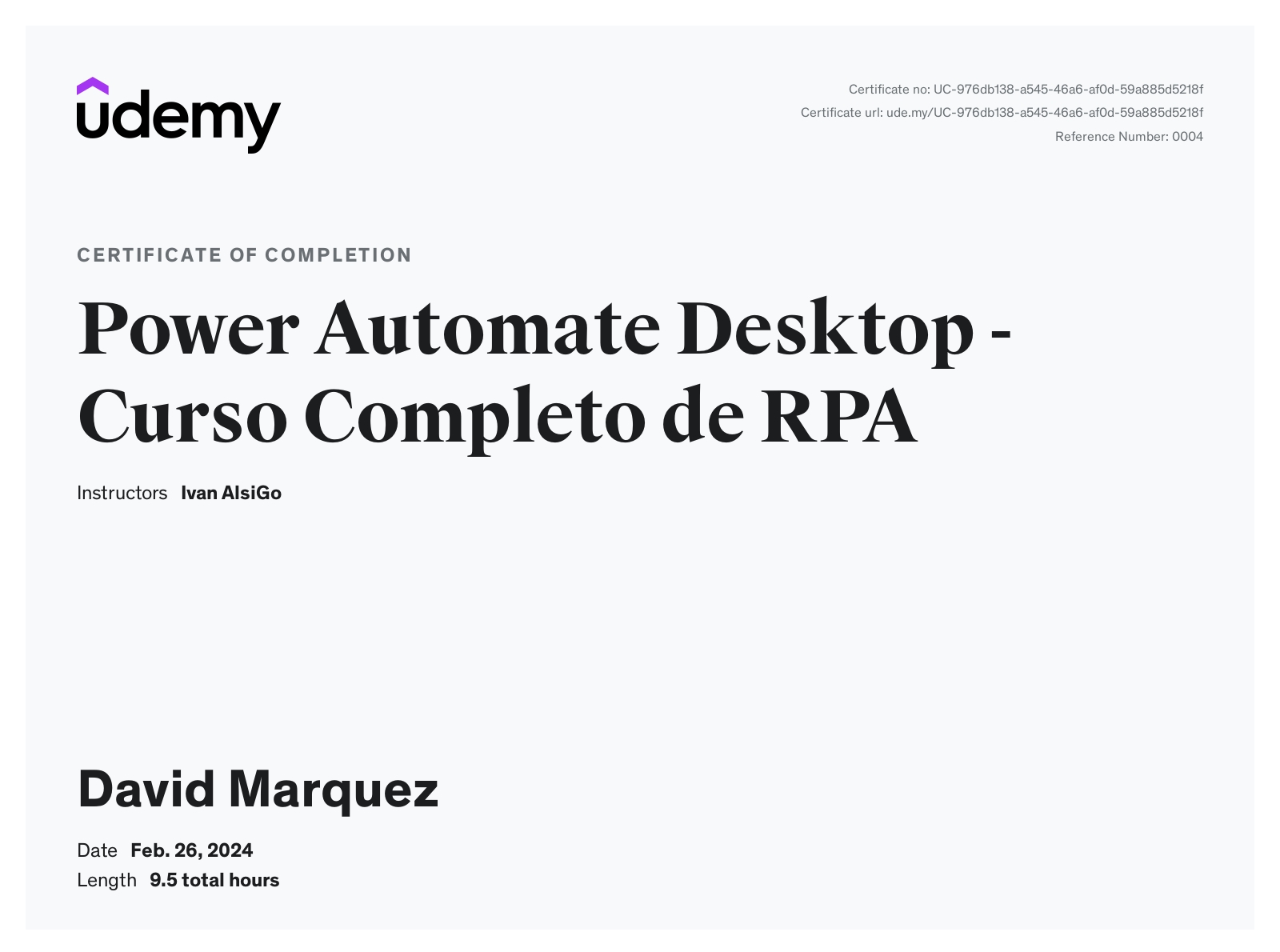 Udemy: Power Automate Desktop